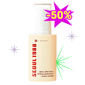 KSECRET<br>SEOUL 1988 Serum : Retinal Liposome 2% + Black Ginseng